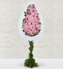 Pembe Gerbera Çelenk