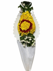Sarı Kırmızı Gerbera Çelenk
